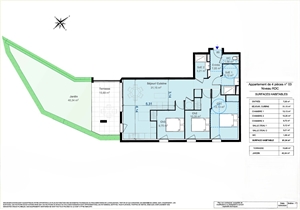 appartement à la vente -   83600  FREJUS, surface 81,34 m2 vente appartement - NAO8149177